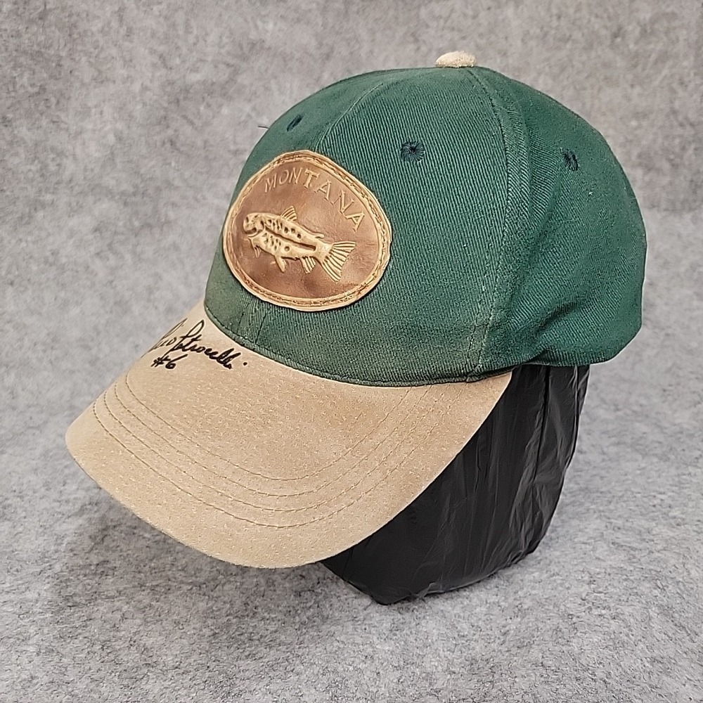 Montana Trout Fishing Hat Cap Green Strapback Men One Size Rico Petrocelli #6 - Picture 1 of 8